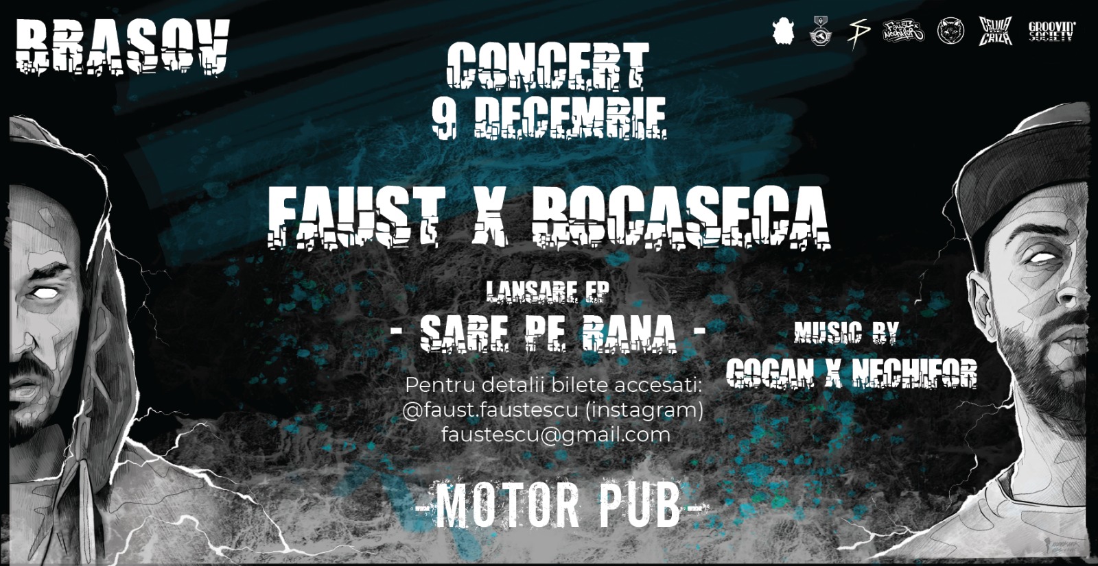 Faust x Bocaseca || Concert „Sare pe rană” || 9 DEC Brasov