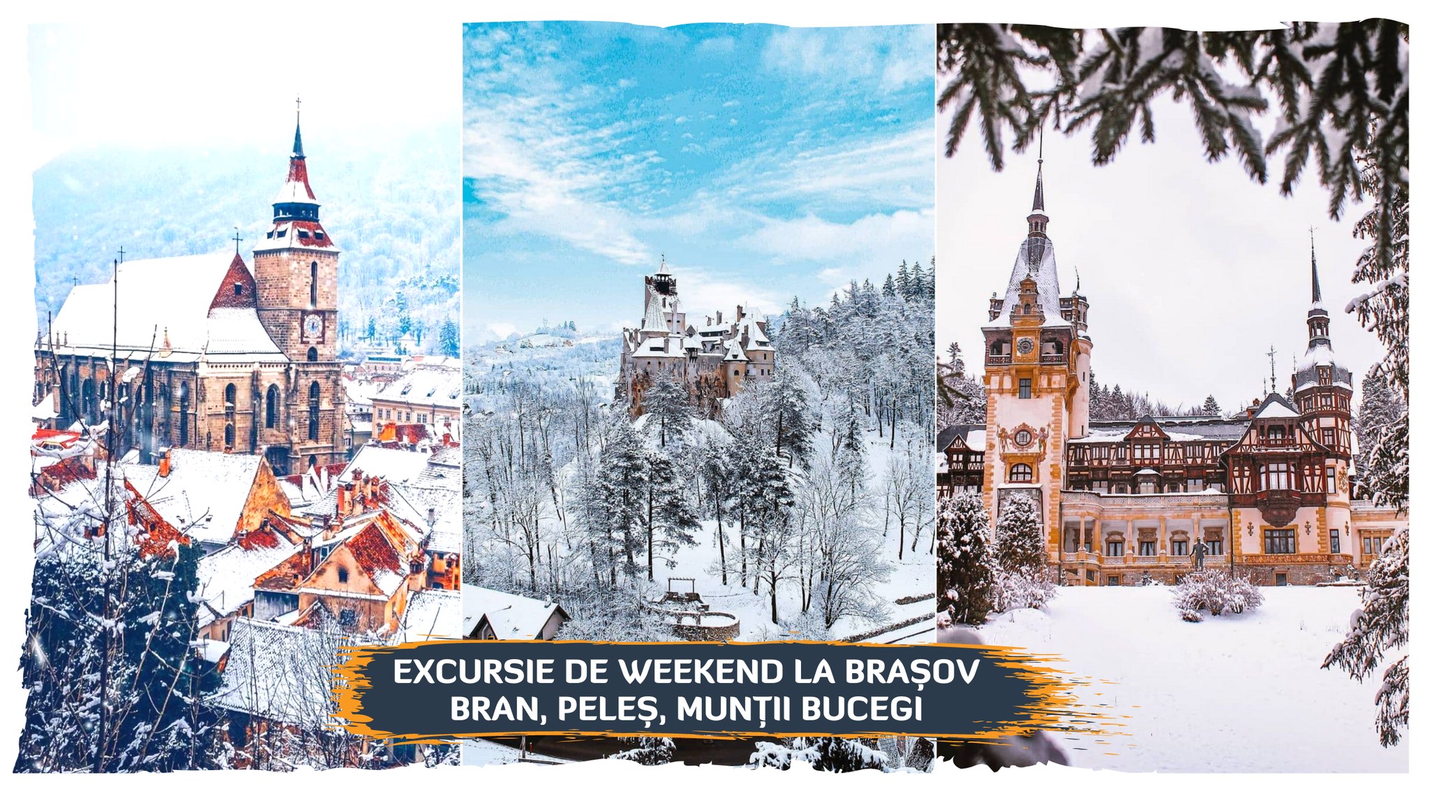 Excursie de weekend la Brașov • Bran • Râșnov • Castelul Peleș și Munții Bucegi